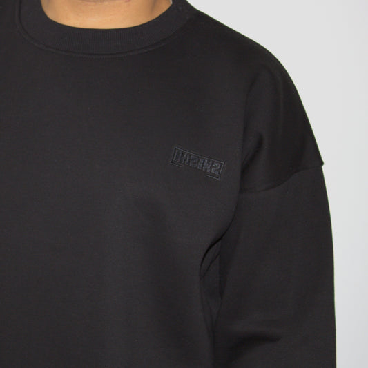 Black BAZIKZ Heavy Oversized Crewneck