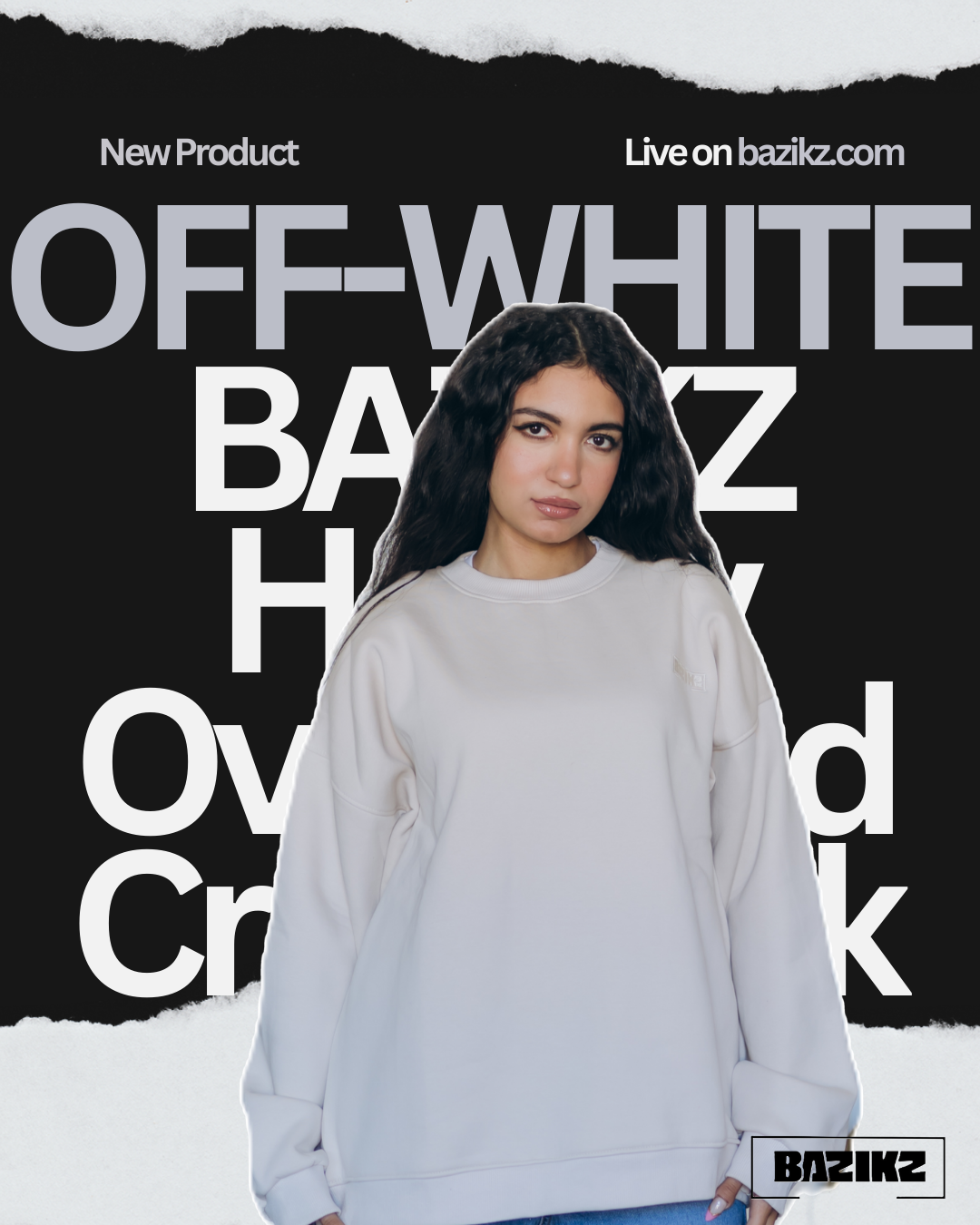 Off-White BAZIKZ Heavy Oversized Crewneck