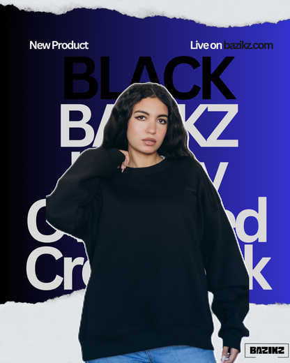 Black BAZIKZ Heavy Oversized Crewneck