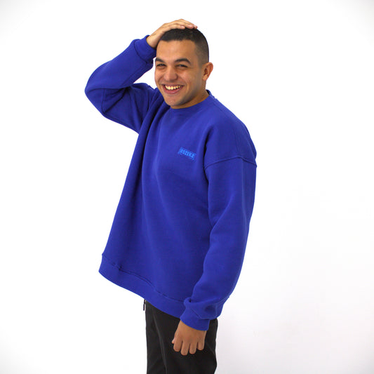 Blue BAZIKZ Heavy Oversized Crewneck