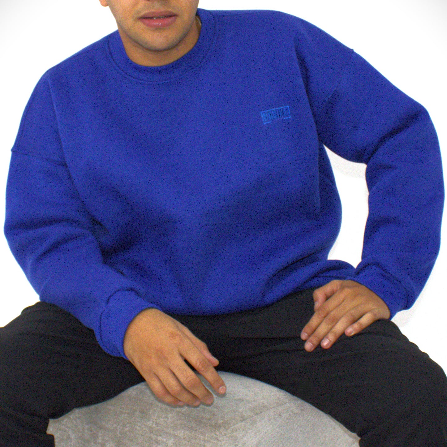 Blue BAZIKZ Heavy Oversized Crewneck