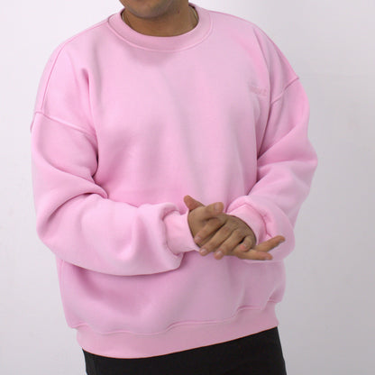 Baby Pink BAZIKZ Heavy Oversized Crewneck