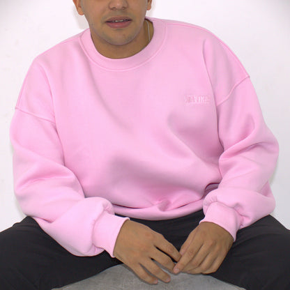 Baby Pink BAZIKZ Heavy Oversized Crewneck