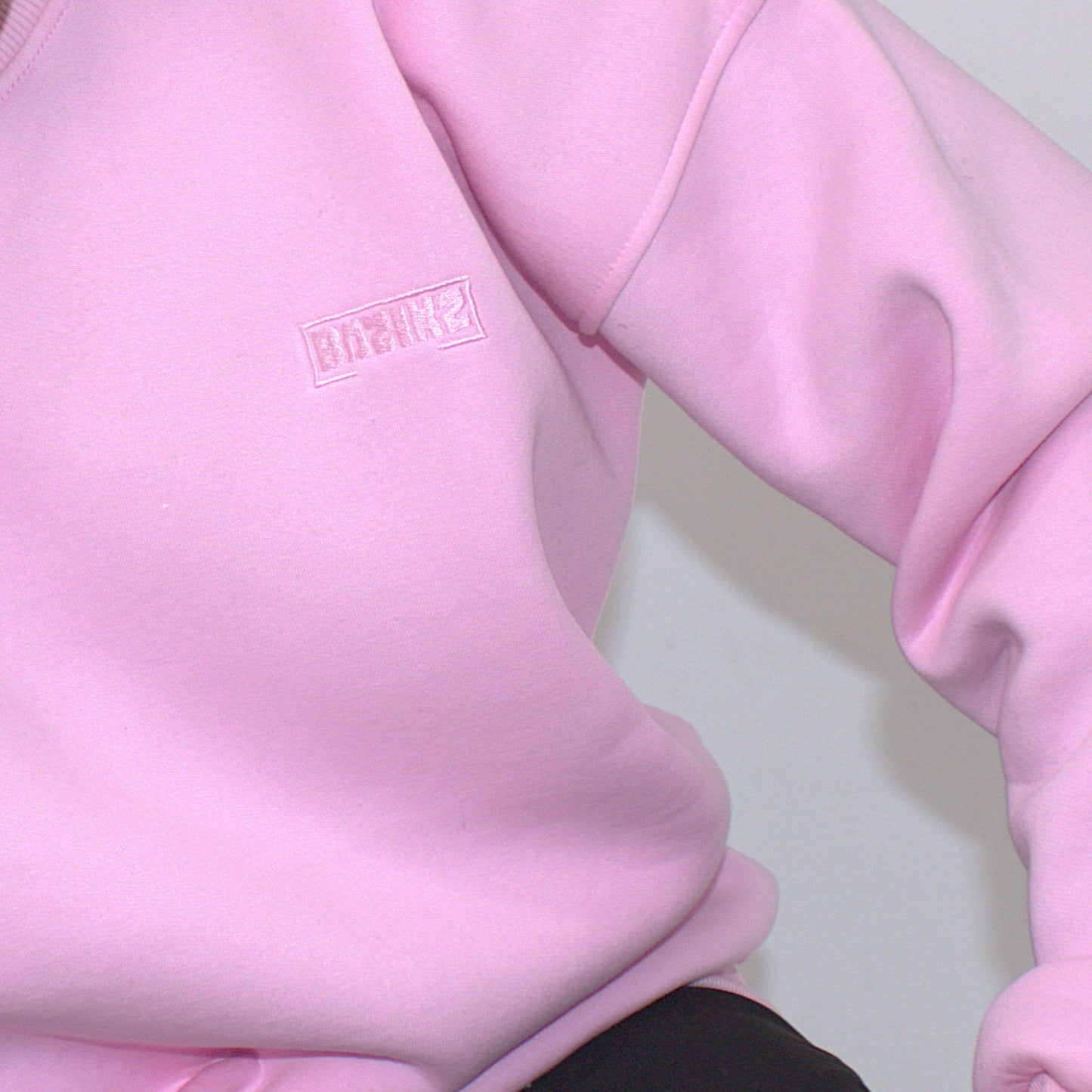 Baby Pink BAZIKZ Heavy Oversized Crewneck