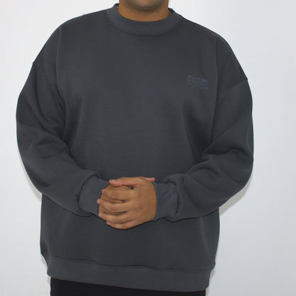 Dark Grey BAZIKZ Heavy Oversized Crewneck