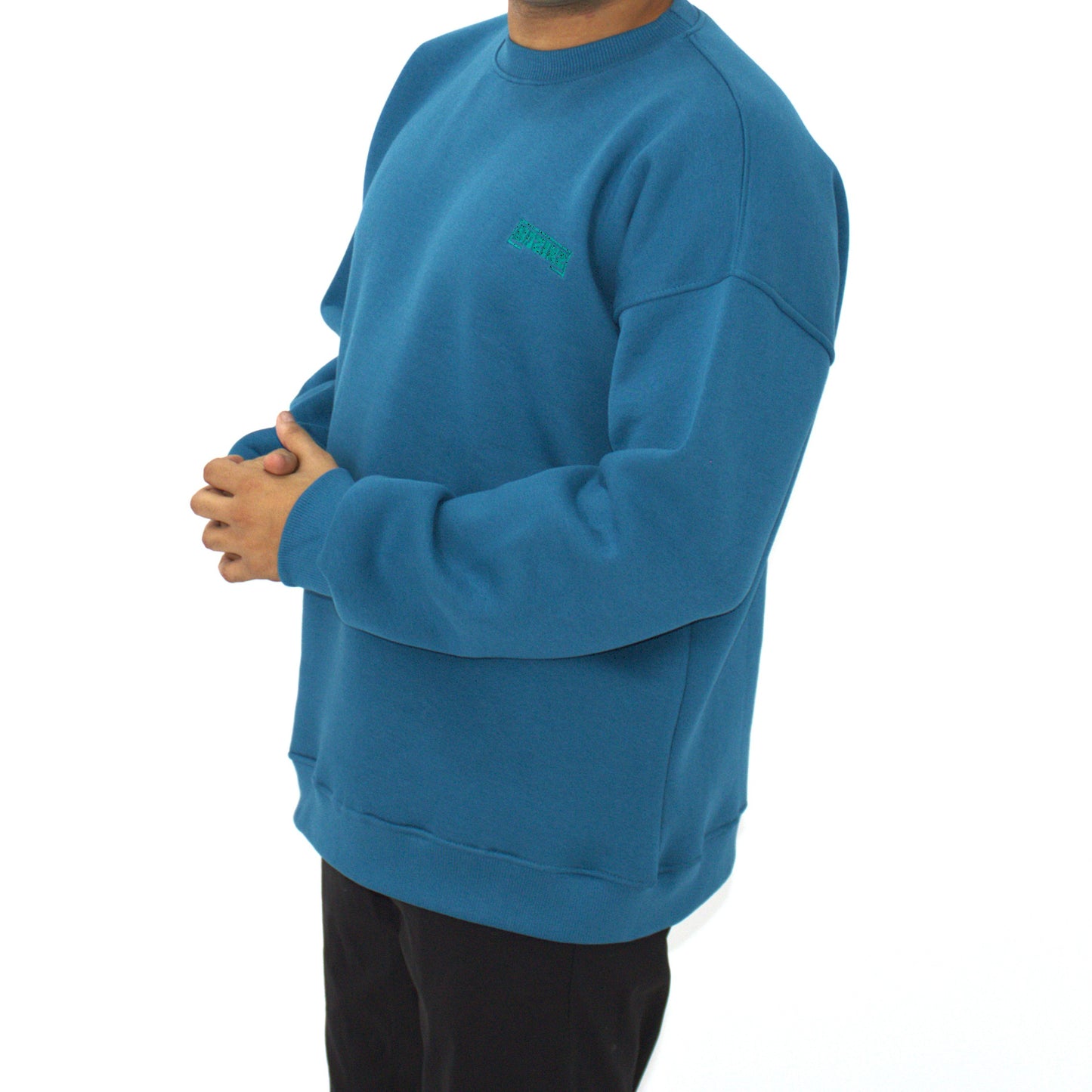 Petroleum Green BAZIKZ Heavy Oversized Crewneck