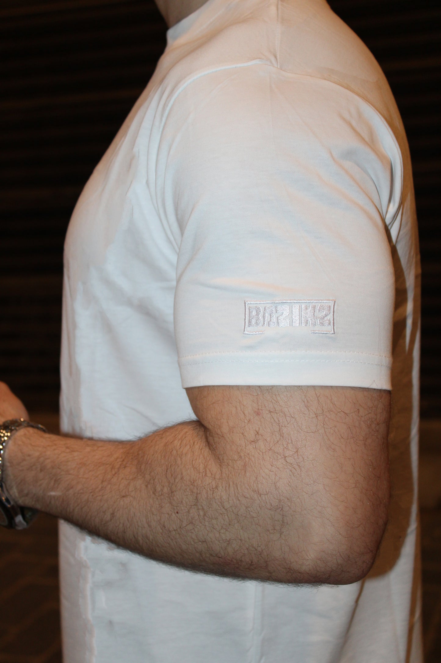 BAZIKZ WHITE REGULAR FIT TEE