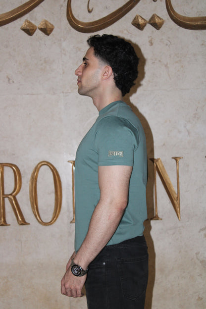 BAZIKZ SAGE GREEN REGULAR FIT TEE