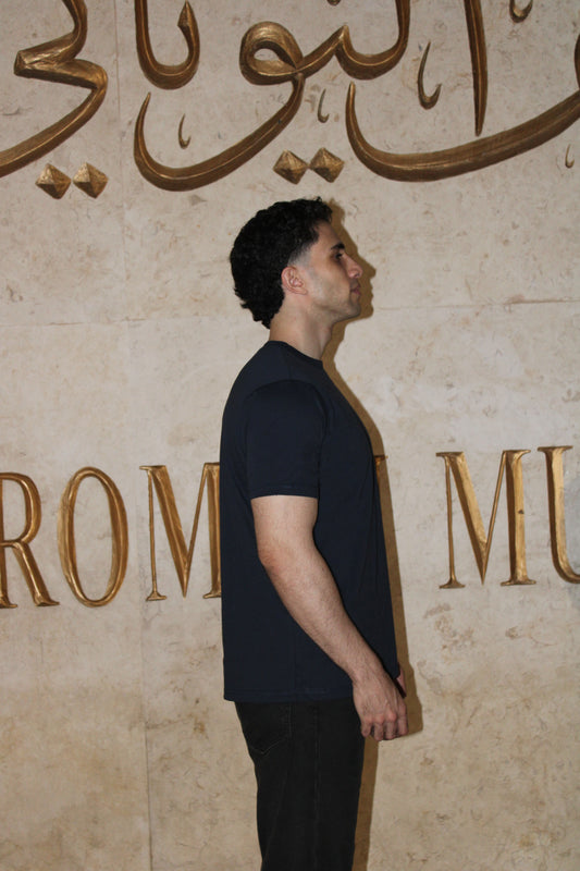BAZIKZ DARK NAVY REGULAR FIT TEE